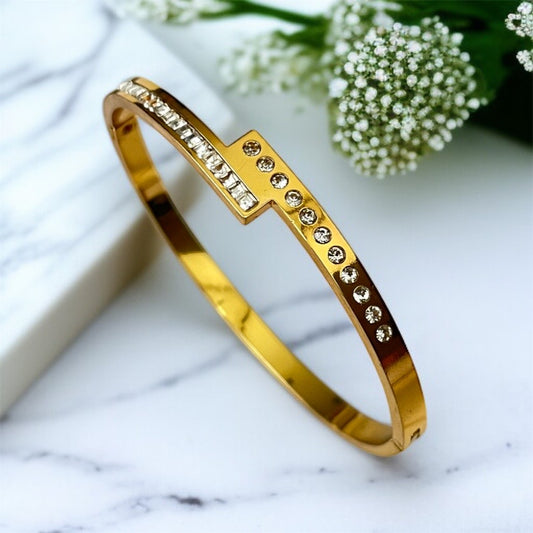 AD Studded Cuff Bracelet