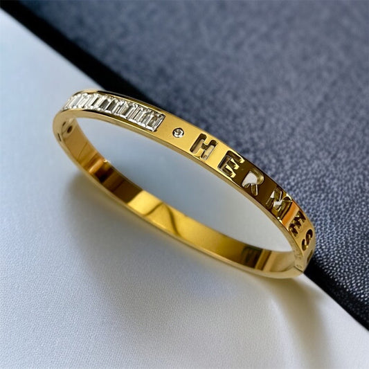 Brand Inspired AD Studded Bracelet