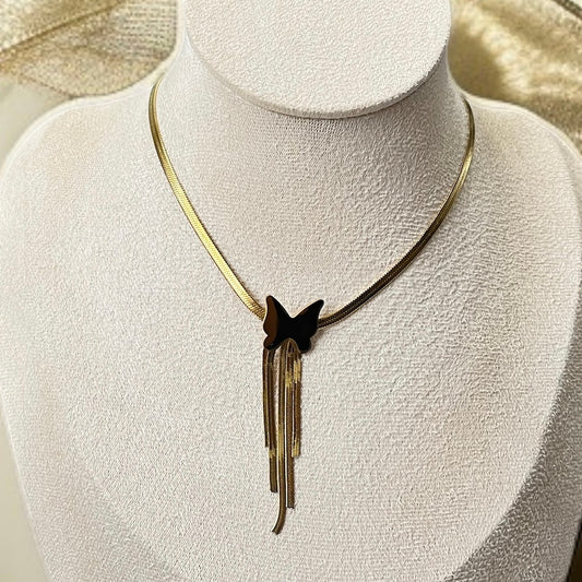 Butterfly Drop Necklace
