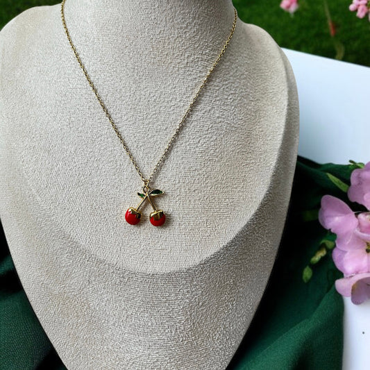 Cherry Pendant  Necklace