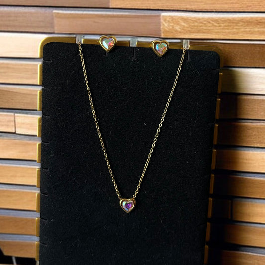 Pendant Studs Necklace Combo