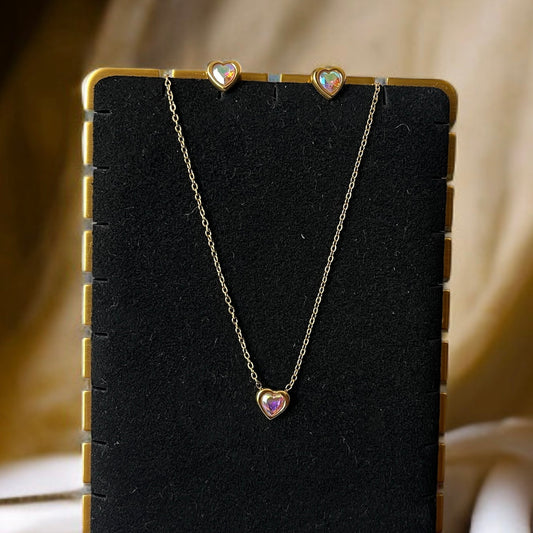 Pendant Studs Necklace Combo