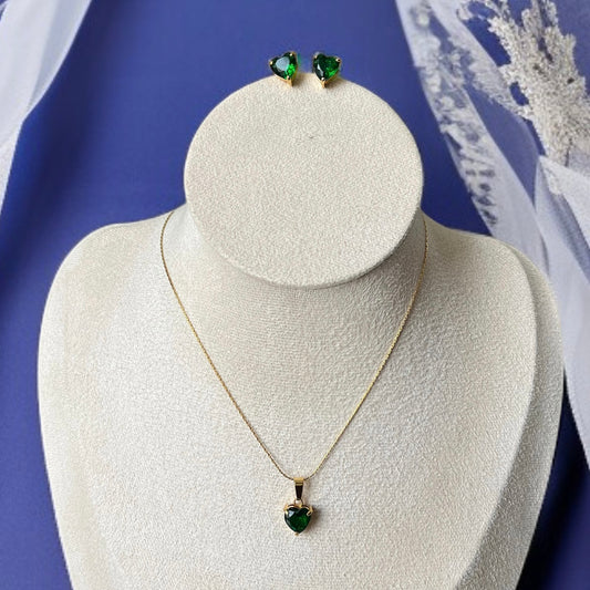 Pendant Studs Necklace Combo