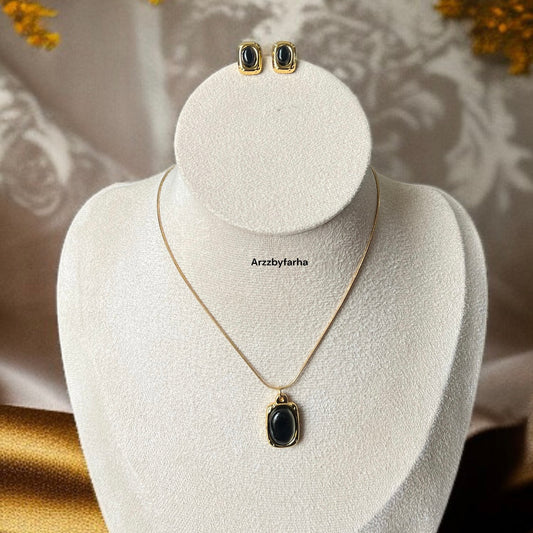 Pendant Studs Necklace Combo