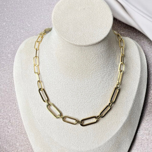 Gold Clip Chain Necklace