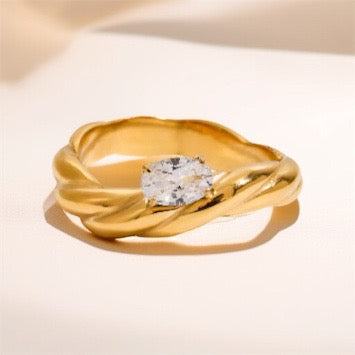 18k Gold Plated Diamond Ring