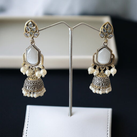 Dual Tone Jhumkas Earring