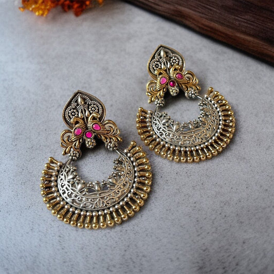 Dual Tone Chandbai Earring