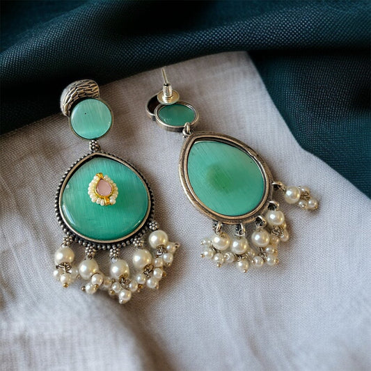 Mint Stone Drop Earring
