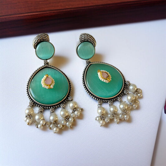 Mint Stone Drop Earring