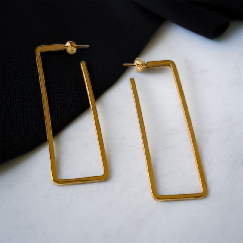 Rectangle Hoop Earrings