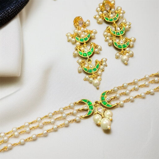 Prachi kundan Choker Pearl Necklace