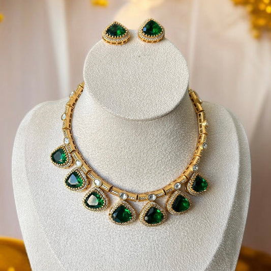 Red Stone Necklace Set