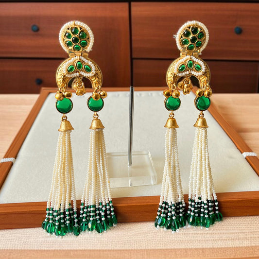 Ruby Pink Pearl Drop Earring