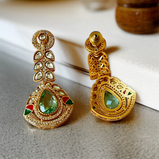 Mint Stone Dangler Earrings