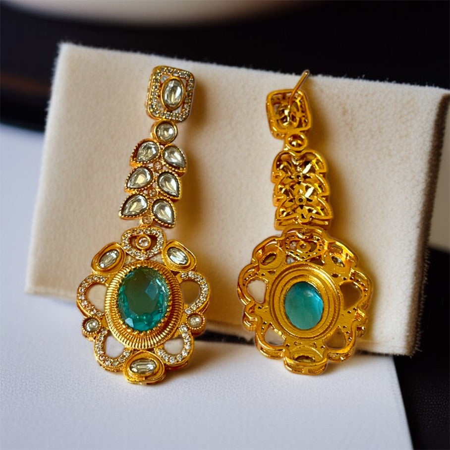 Blue Stone Dangler Earrings