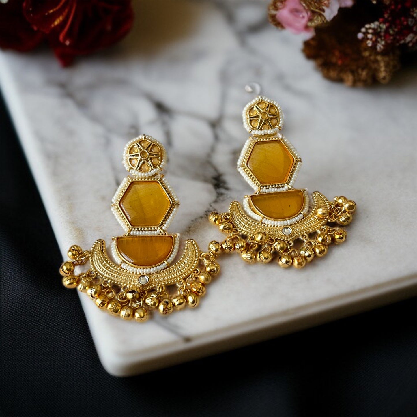 Designer Ghungroo Danglers Earrings