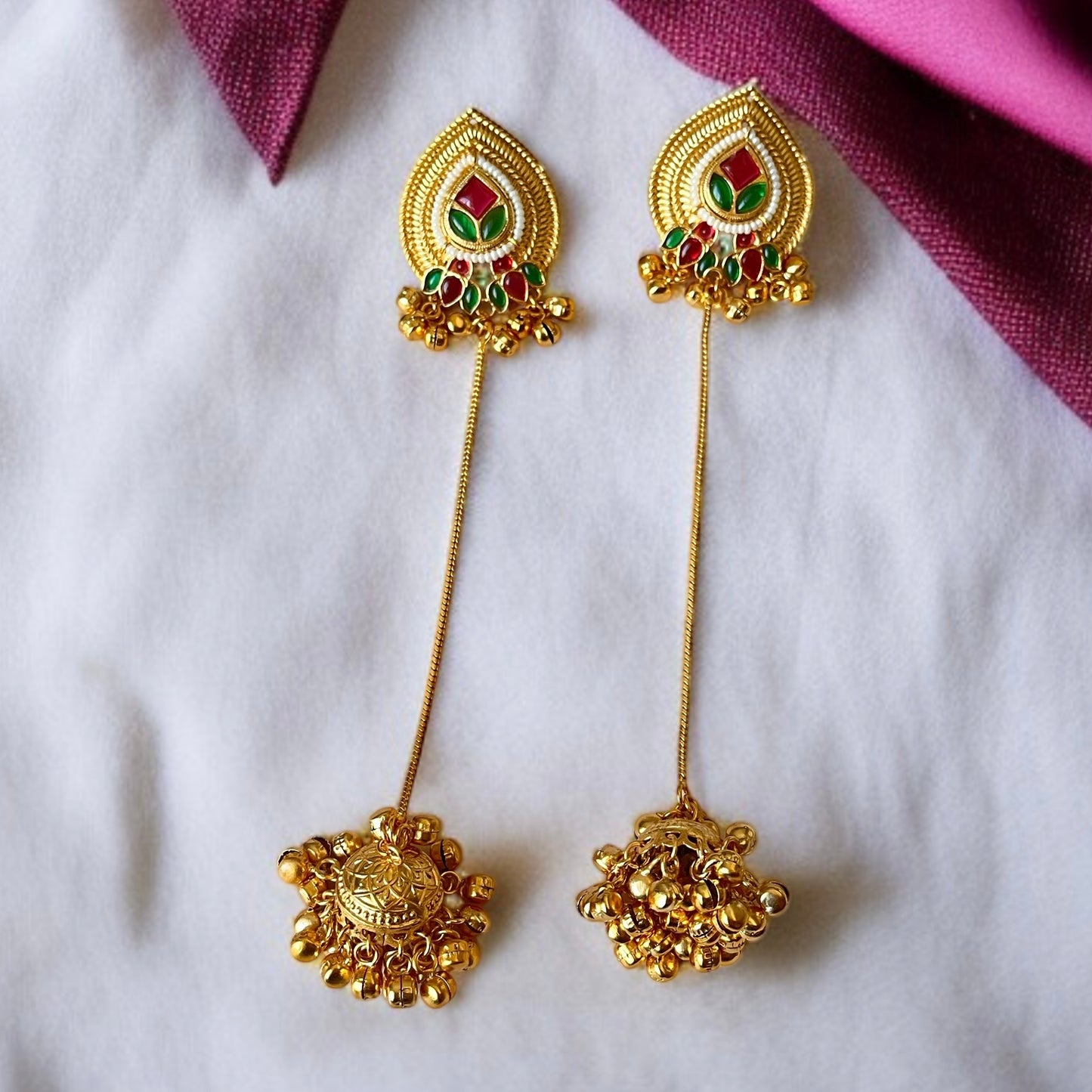 Brass Ghungroo Kashmiri Earrings
