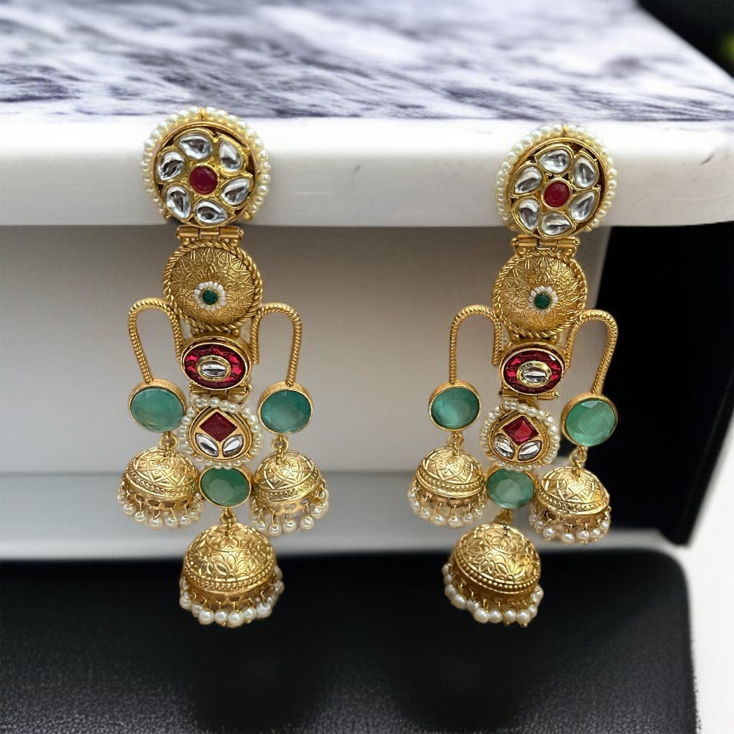 Designer Stone Jhumkas Earring