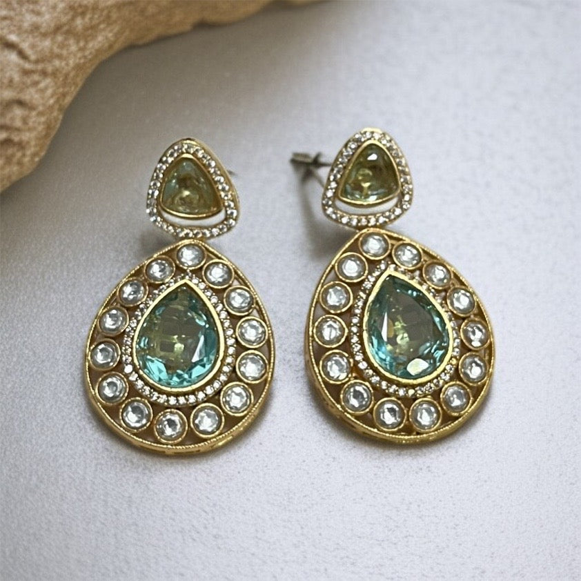 Mint Stone Necklace Set