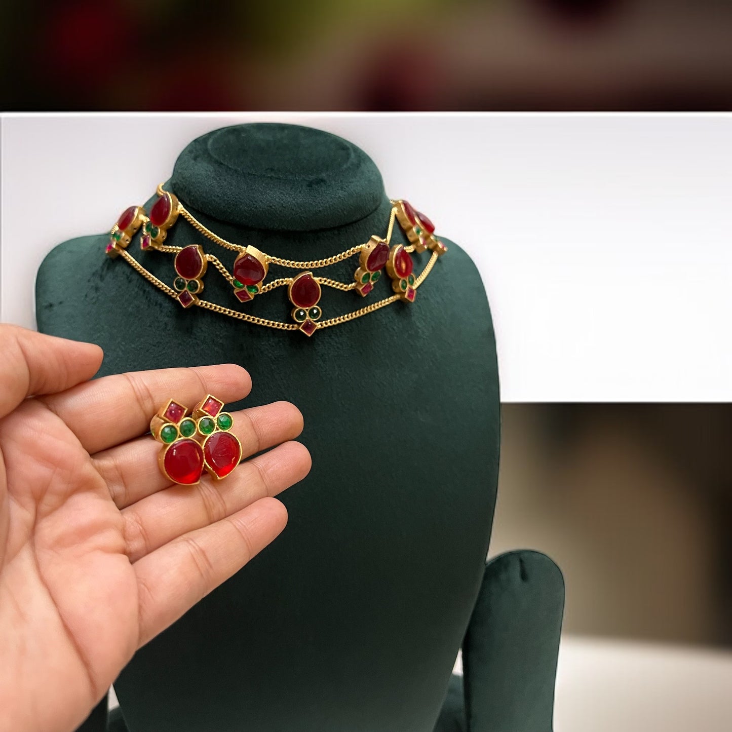 Chain Choker Necklace Set