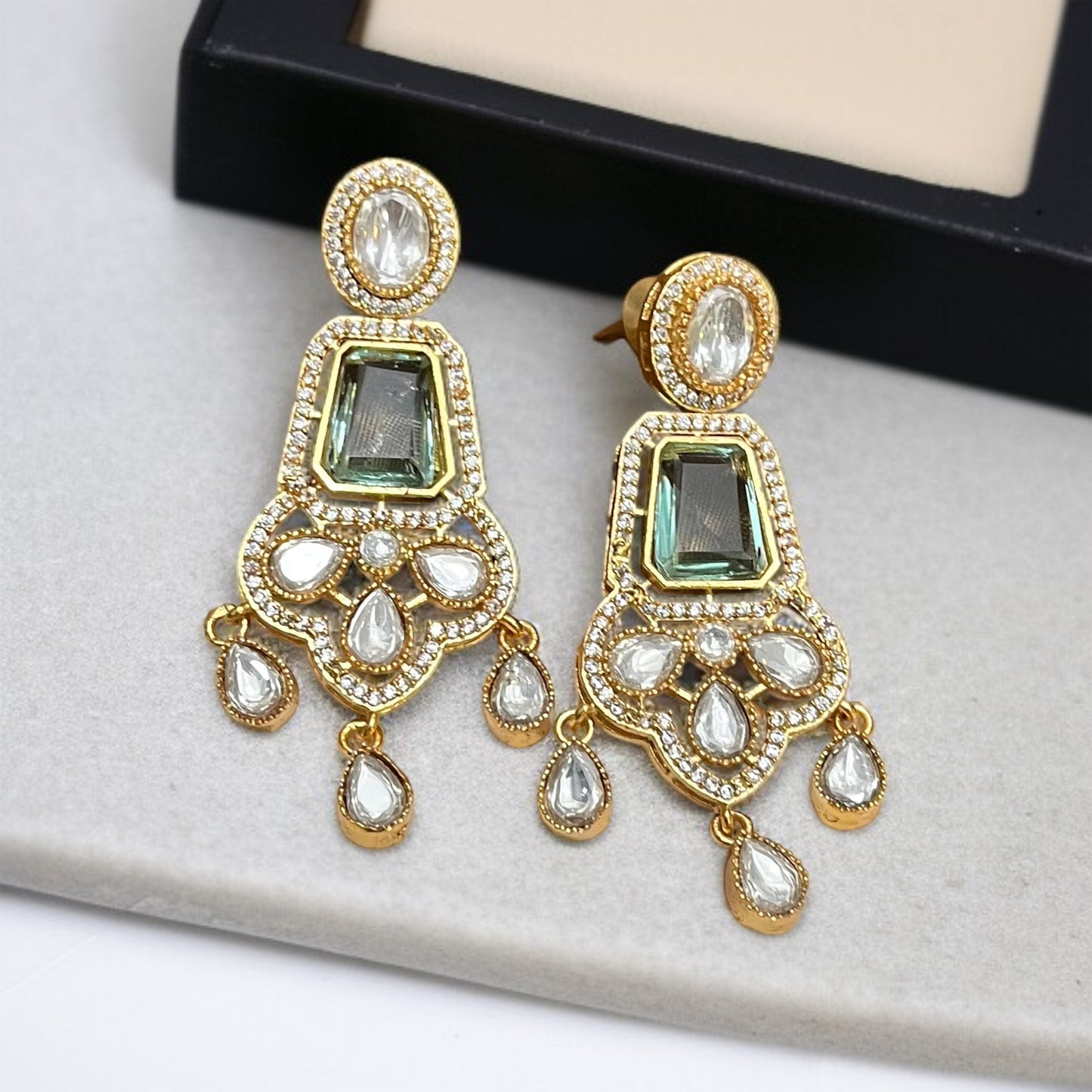 Mint Stone Zircon Earring