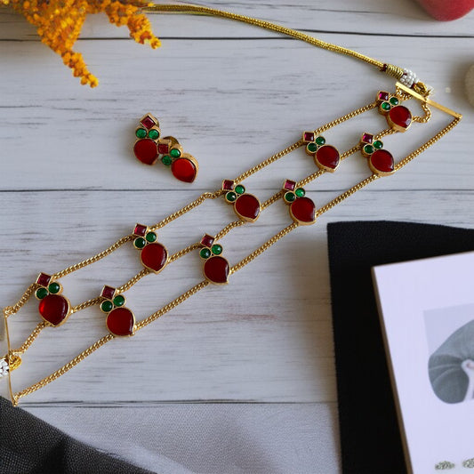 Chain Choker Necklace Set