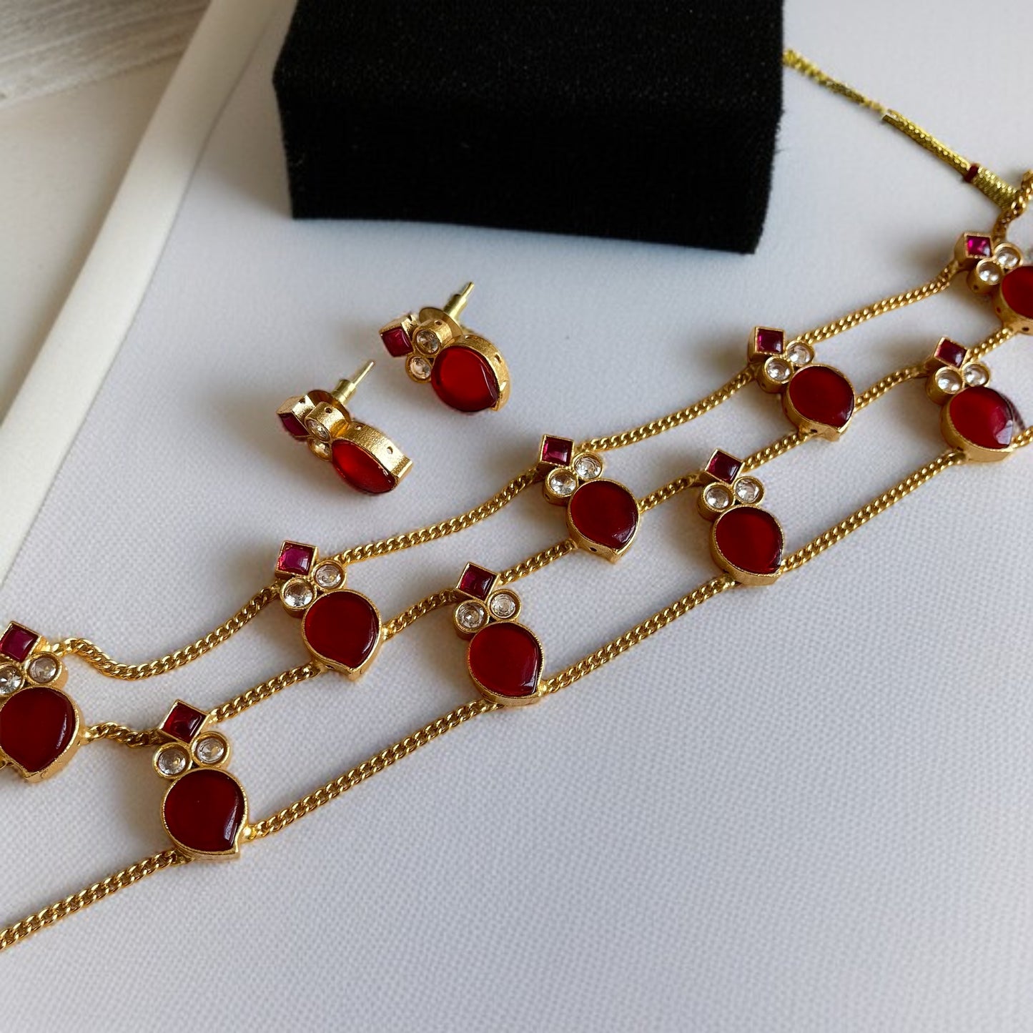 Chain Choker Necklace Set