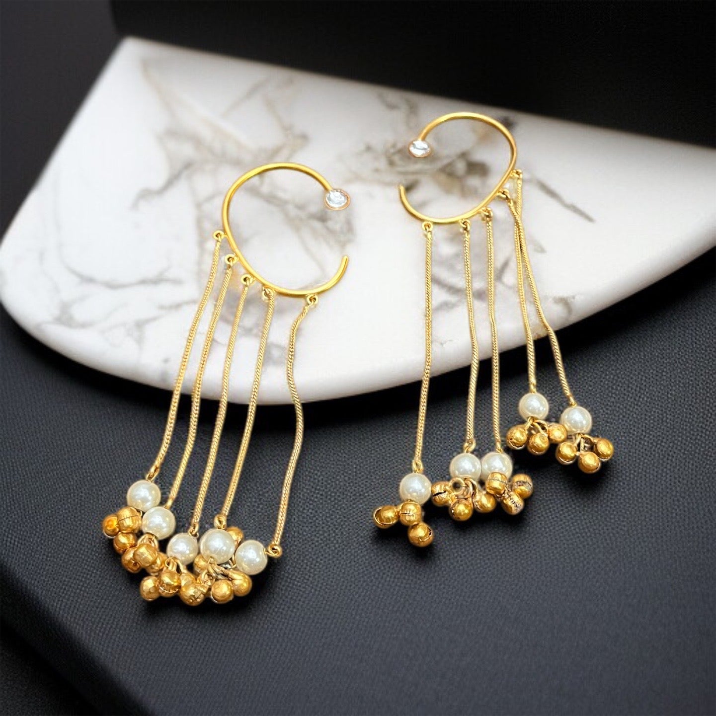 Earcuff Hanging Ghungroo Earrings