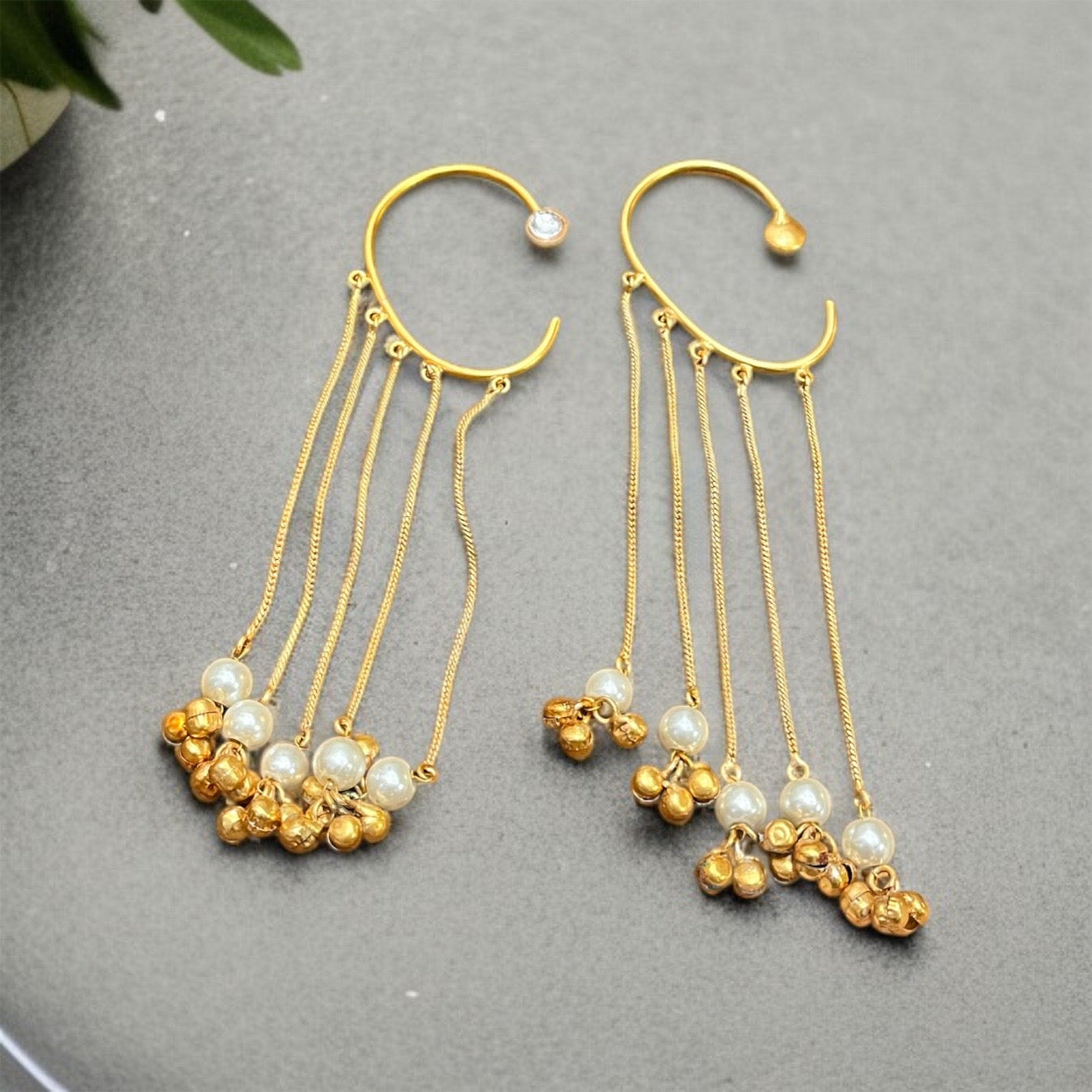 Earcuff Hanging Ghungroo Earrings