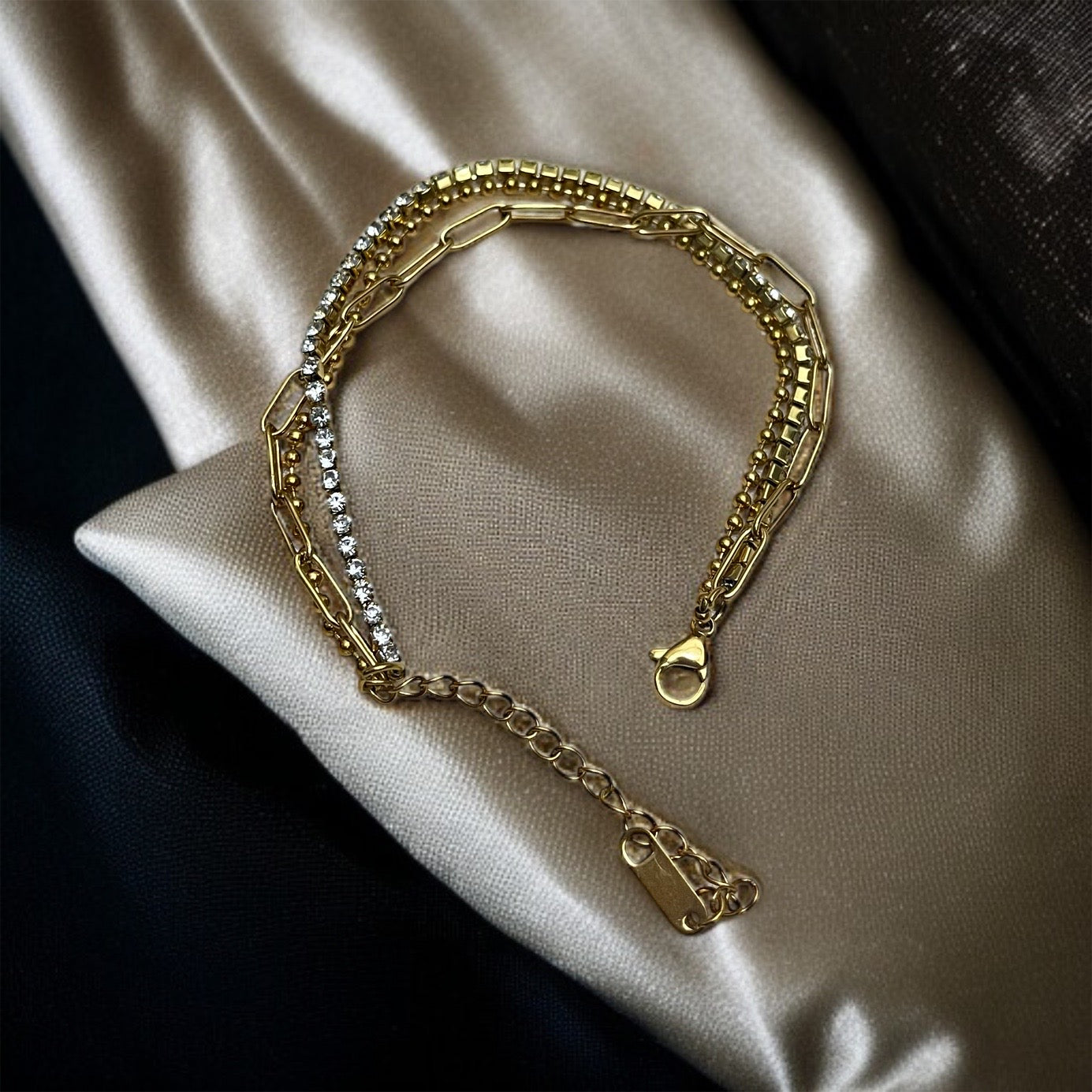 3 Layer Tennis Chain Bracelet