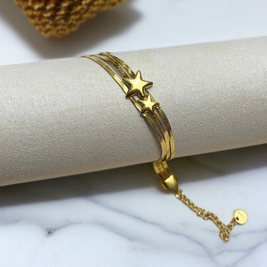 Star Gold Chain Bracelet