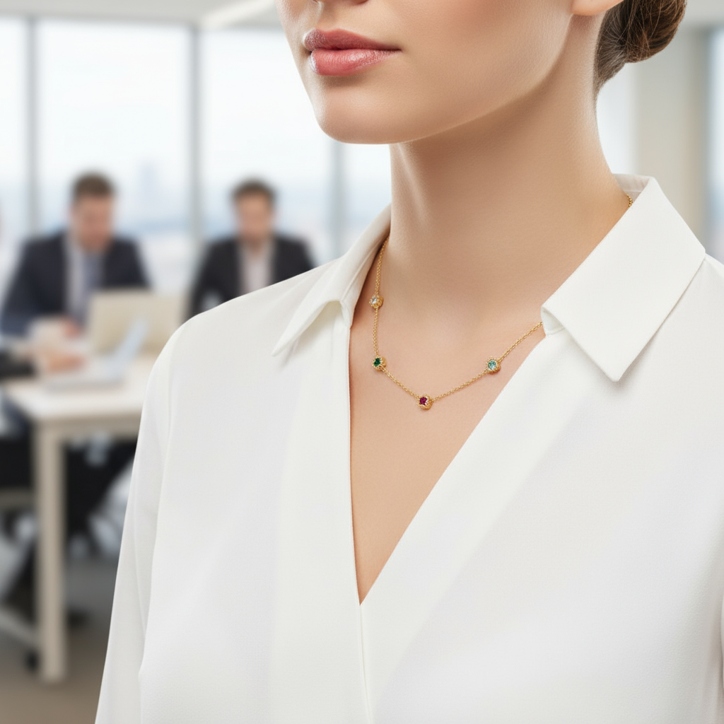 Chain Necklace With Studs