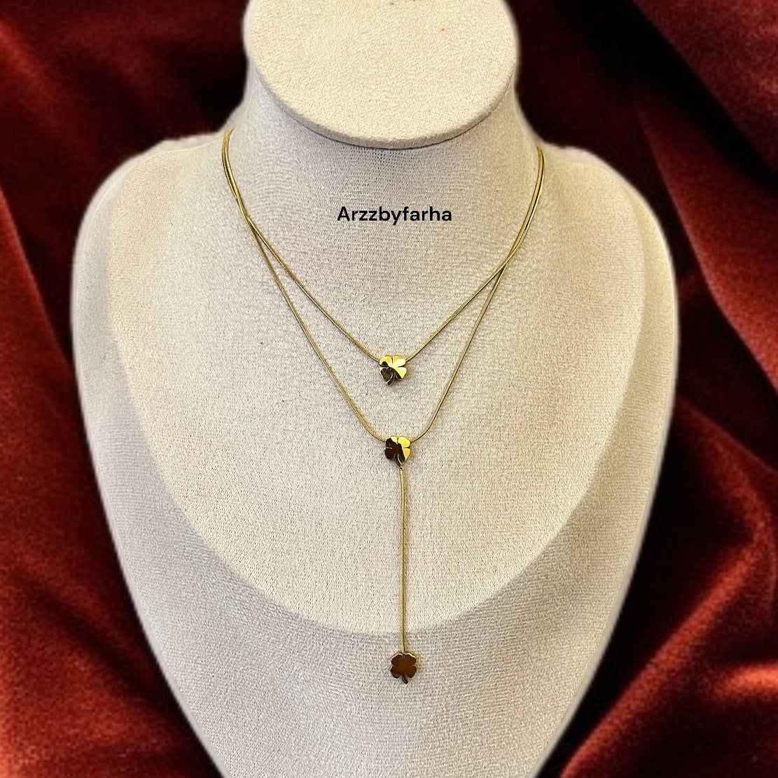 Clover Layered Chain Necklace