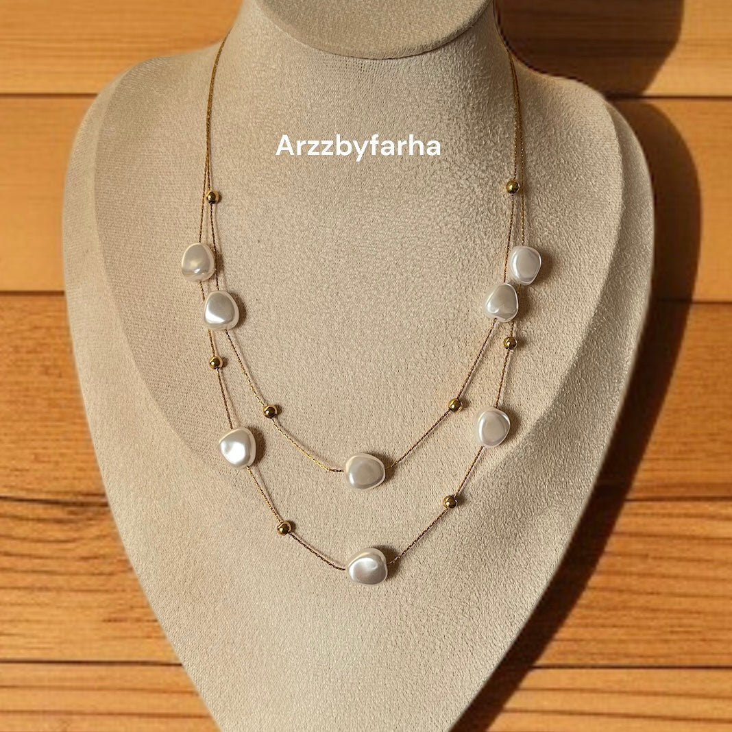 Double Layer Pearl Necklace