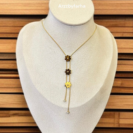 Clover Drop Chain Necklace