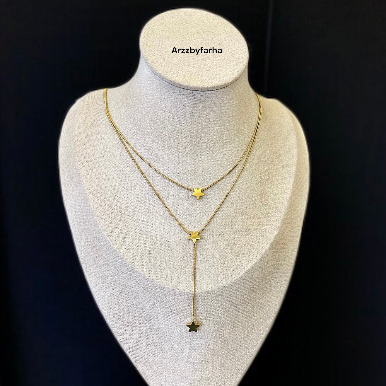 Star Gold Drop Chain Necklace