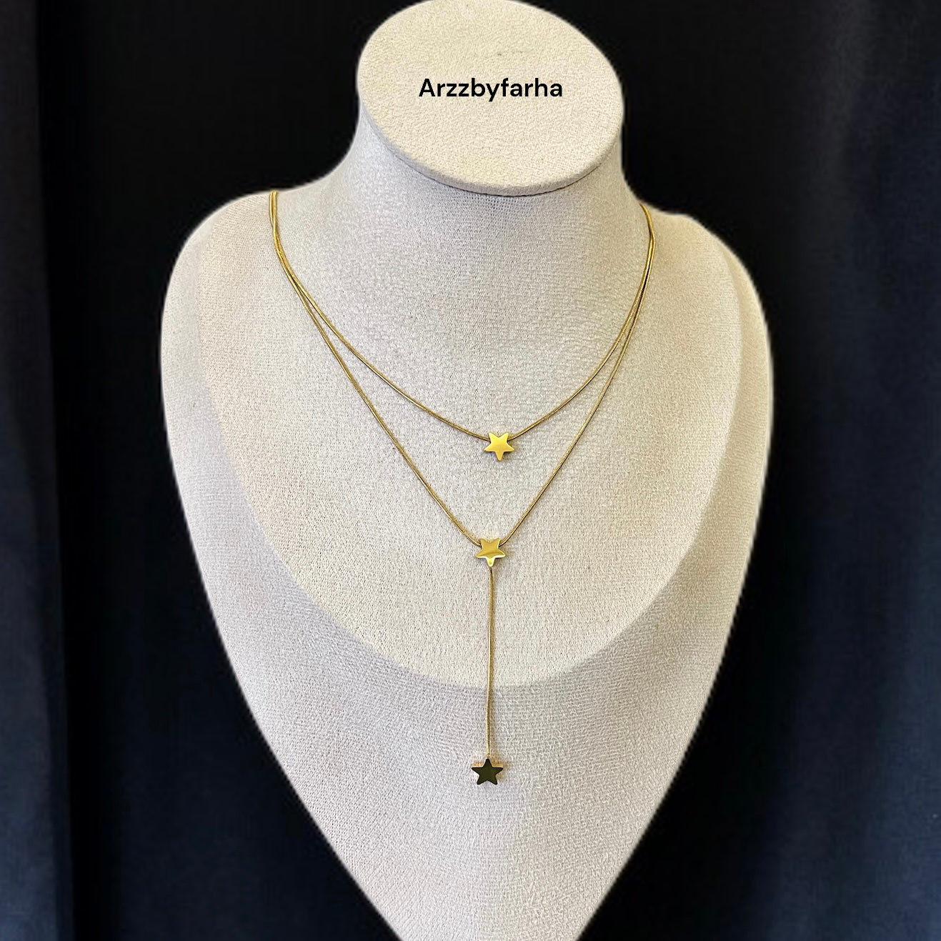 Star Gold Drop Chain Necklace