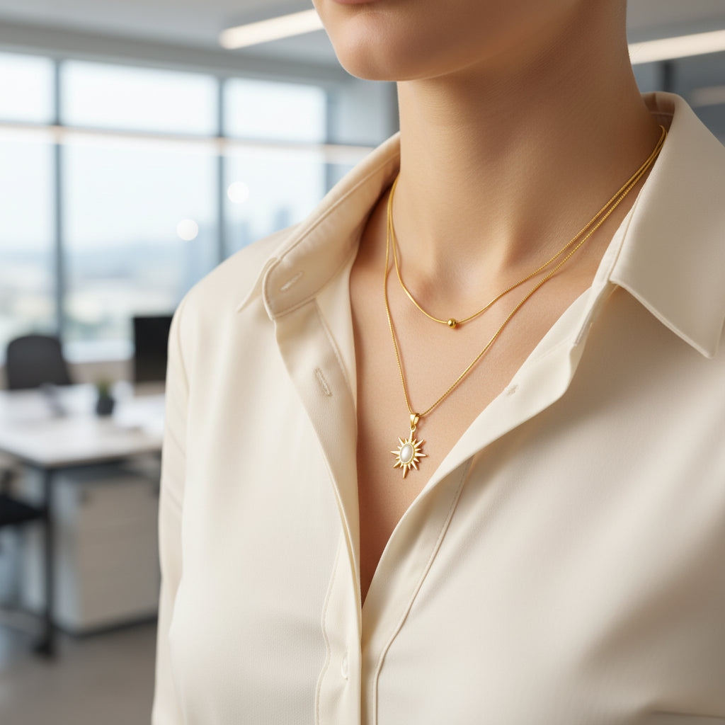 Layered Sunshine Chain Necklace