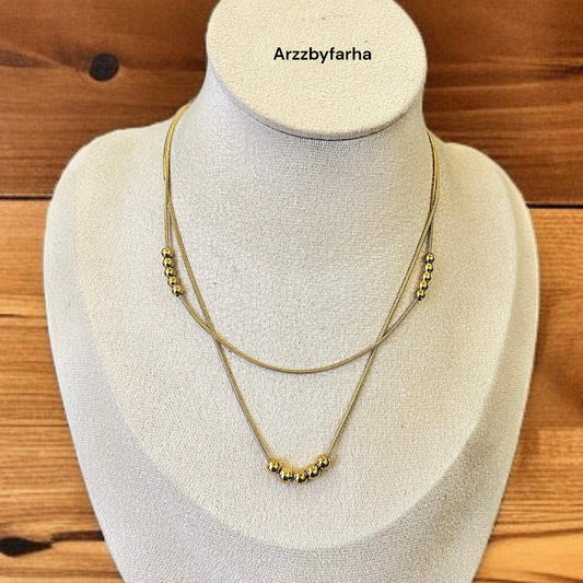 Layered Gold Chain Necklace