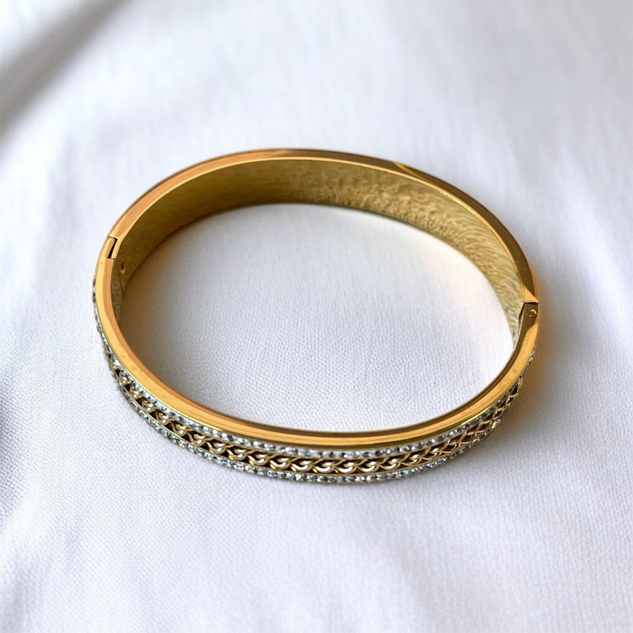 AD Studded Gold Bracelet