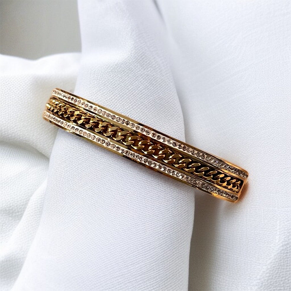 AD Studded Gold Bracelet