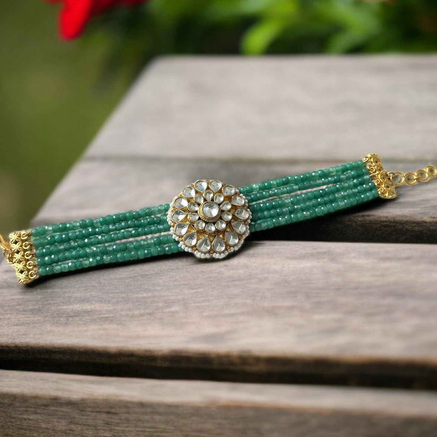 Ahmedabadi Kundan Bracelet