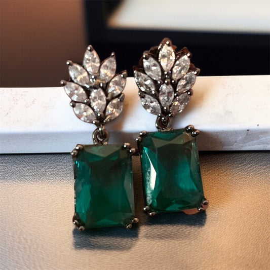 Rama Green Stone Drop Earrings