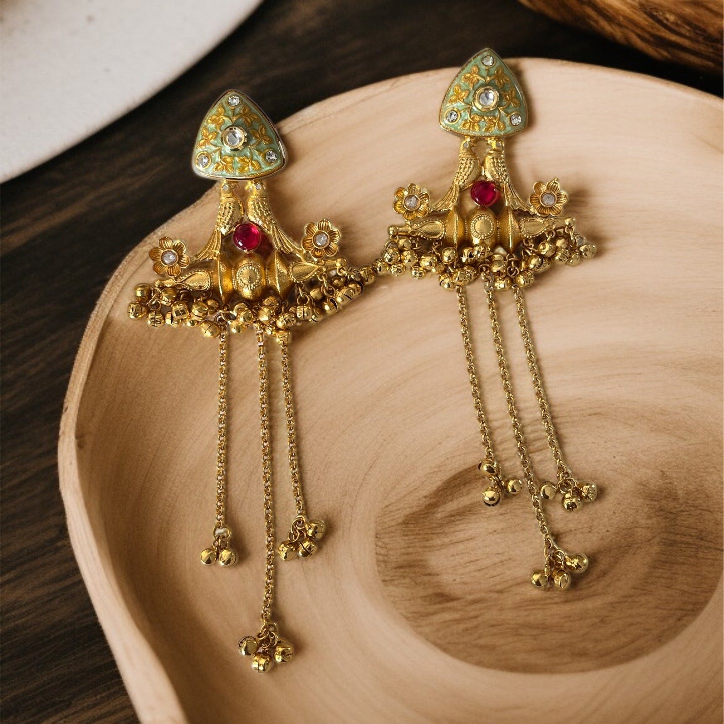 Meenakari Kashmiri Earrings