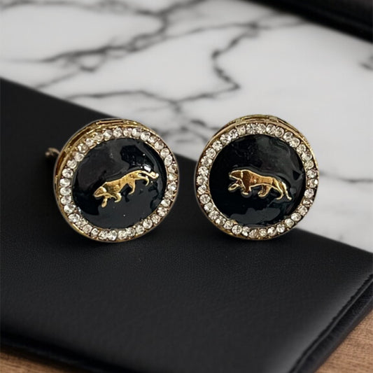 Alia Black Studs Earring