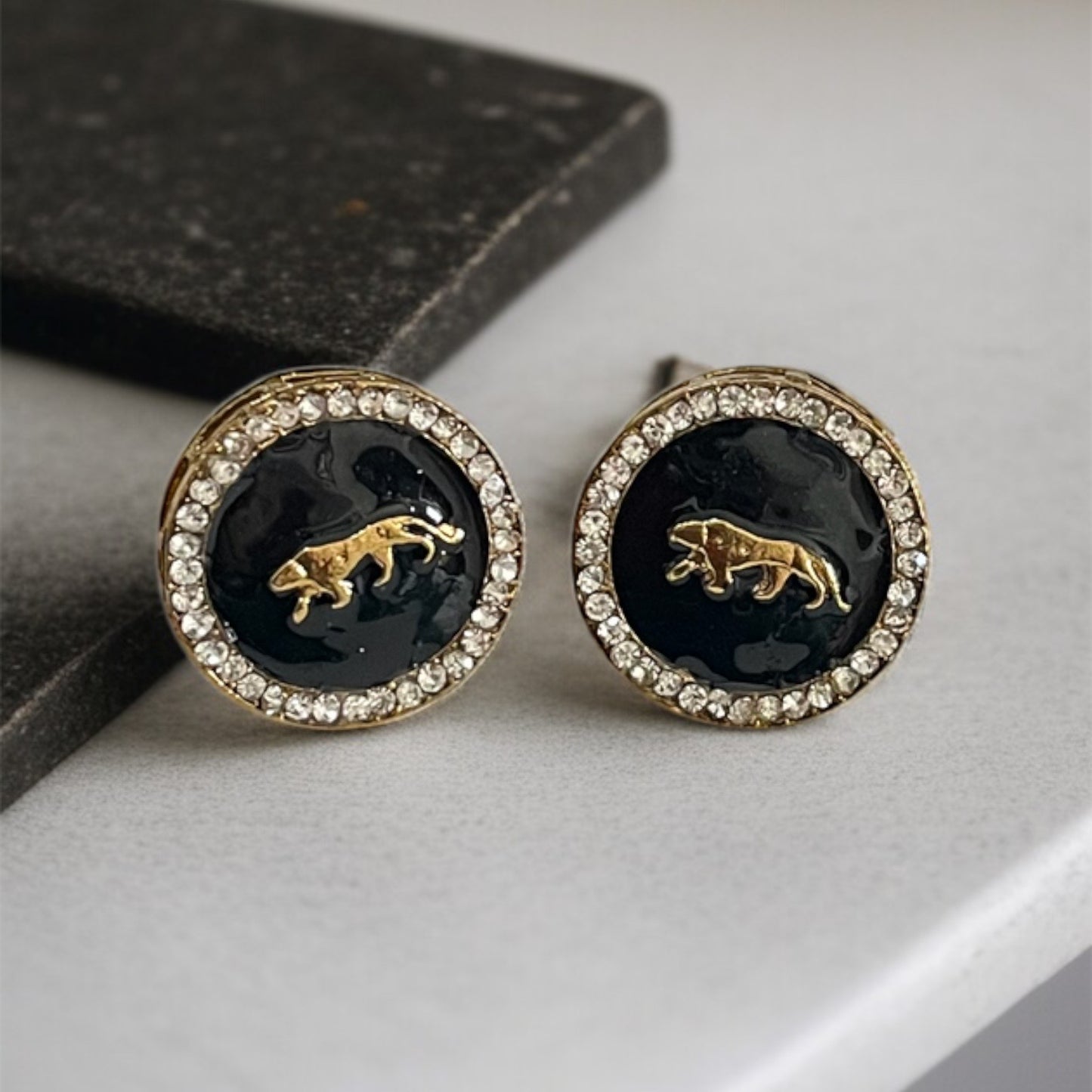 Alia Black Studs Earring