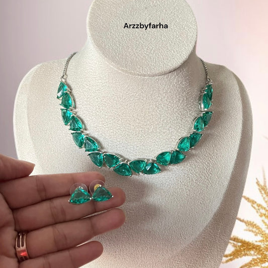 Sea Green Necklace Set