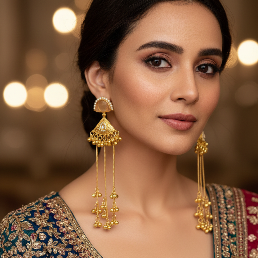 Rumi Ghungroo Kashmiri Earrings