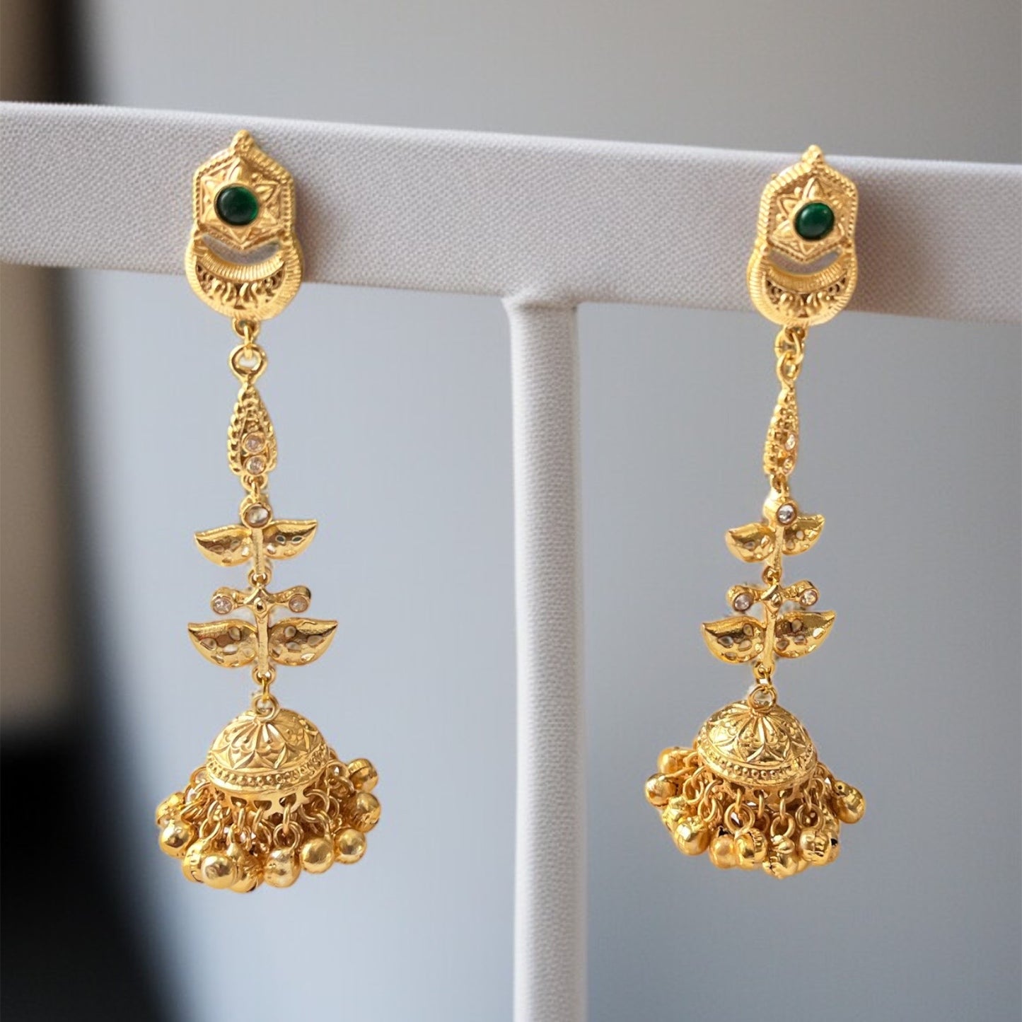 Brass Drop Jhumka Earrings